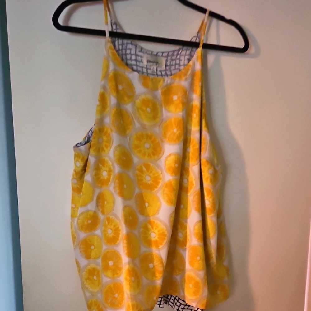 Porridge XL Lemon Tank Top With Split Back